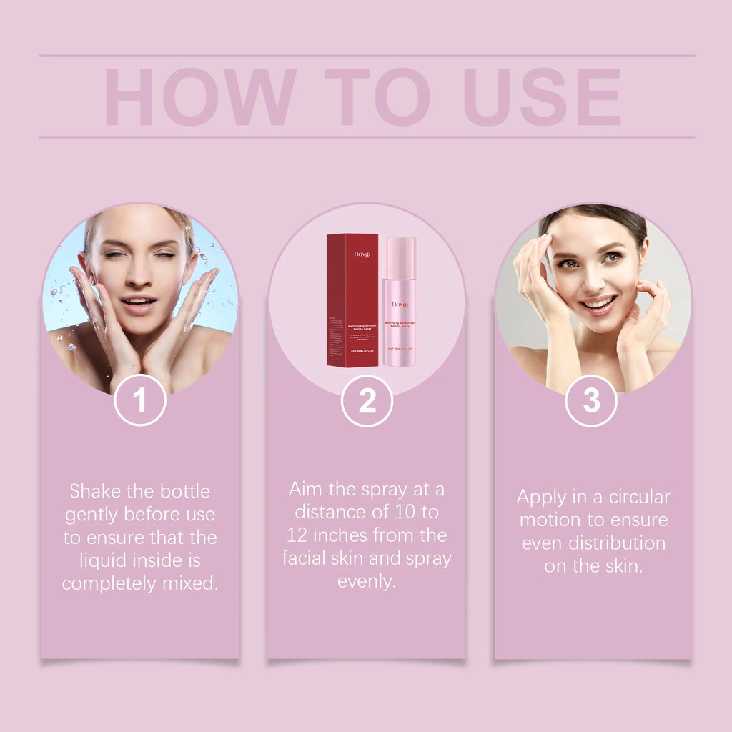 Matte Finish Setting Spray Waterproof Long Lasting Oil Control Pore Tightening Face Mist for All Day Fresh Makeup Hold 60ml Zpaxo