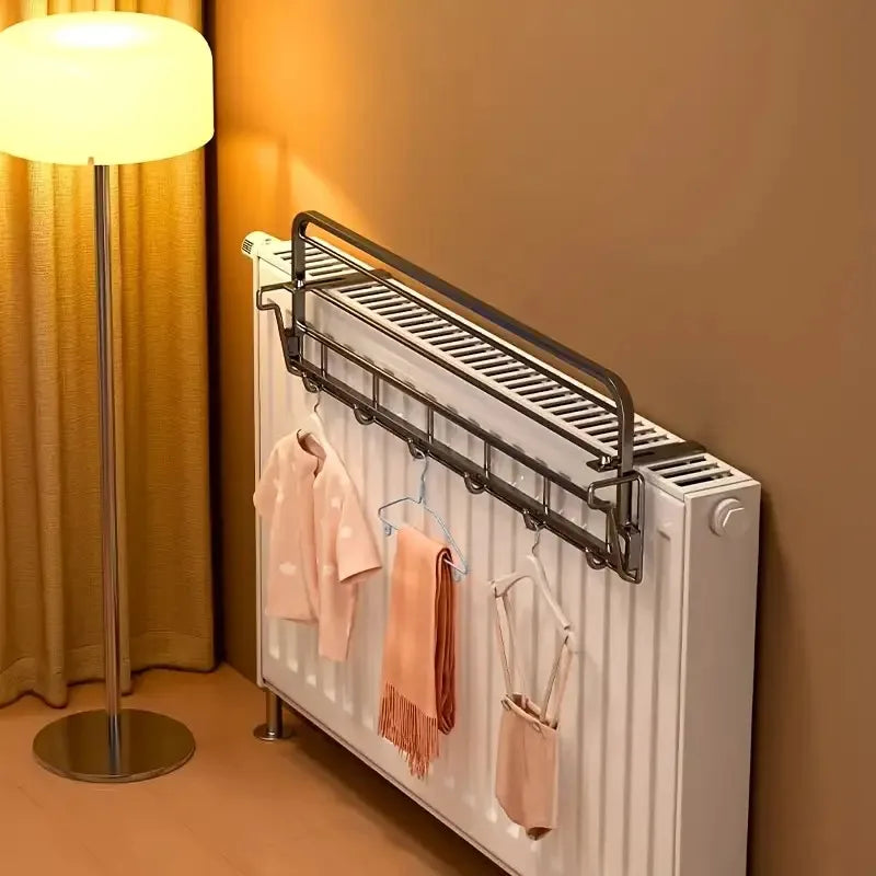 Heavy-duty Wall-mounted Radiator Rack Pull-out Clothes Drying Shelves