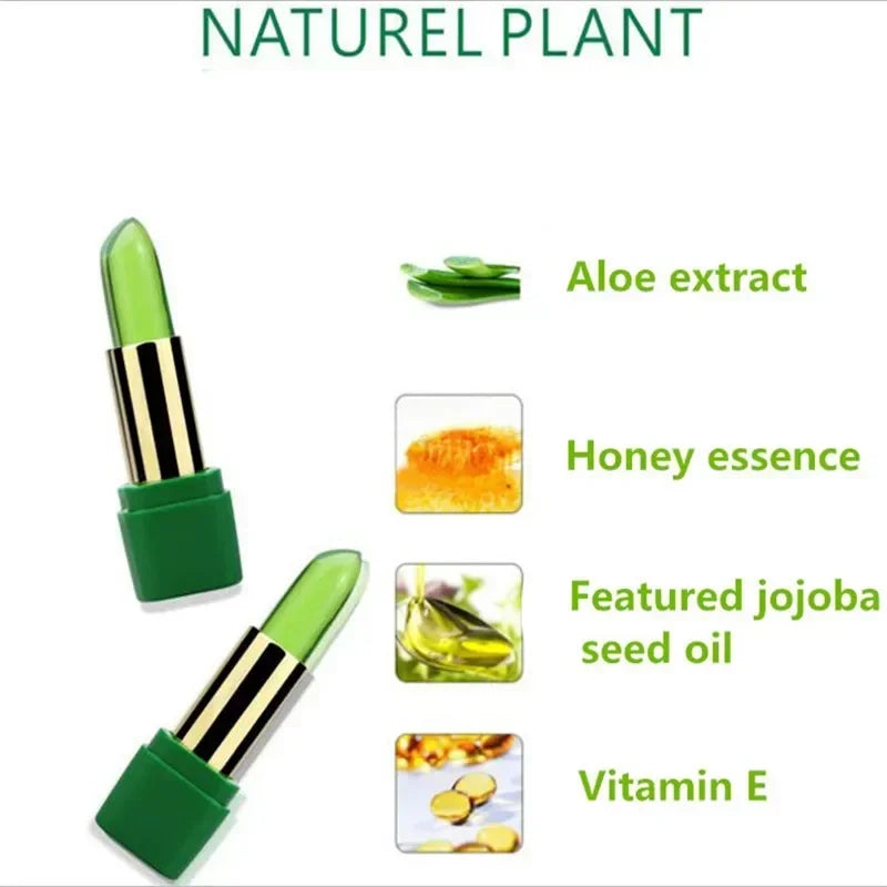 Aloe Vera Lipstick Batom Natural Temperature Change Jelly Lip Stick