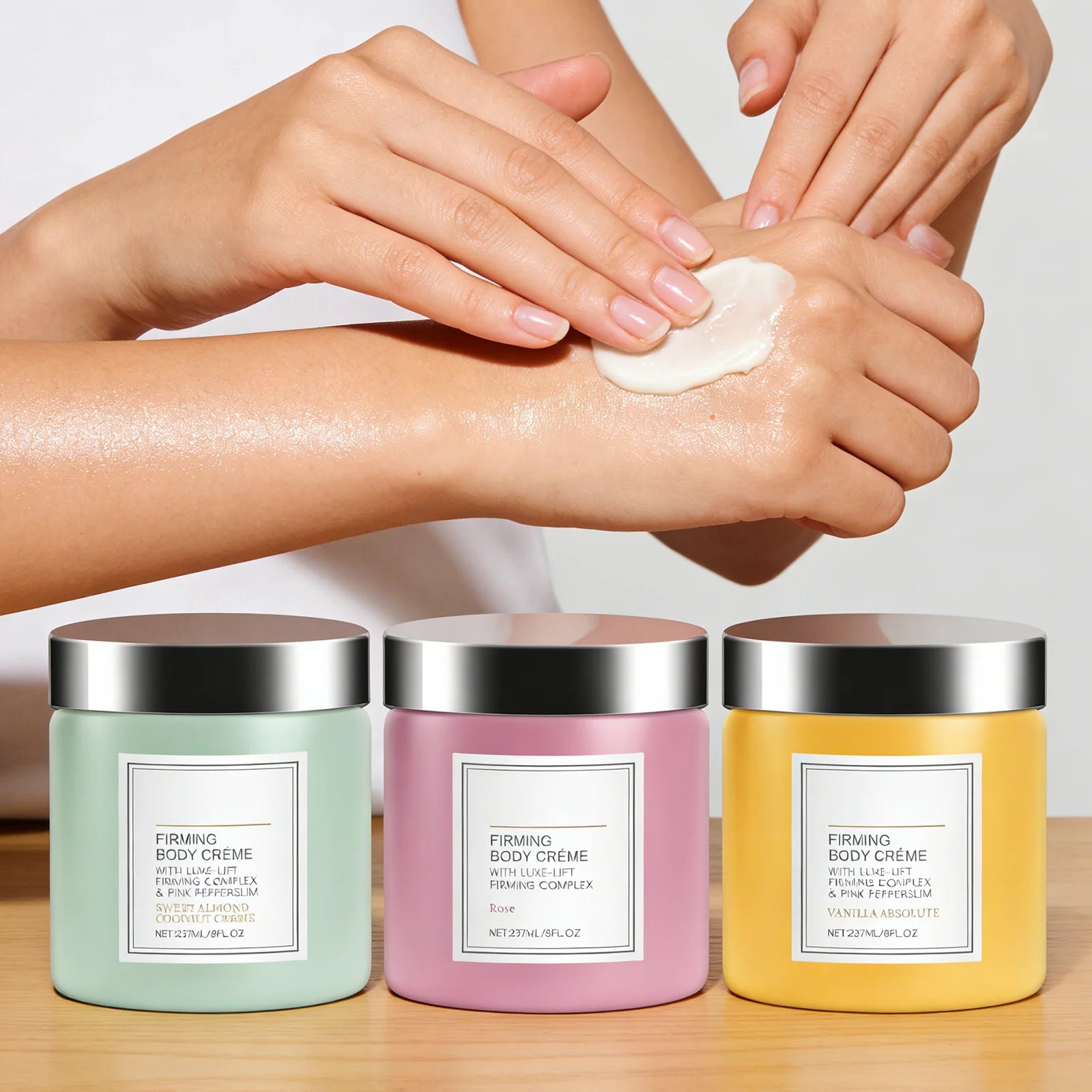 237ml Moisturizer Body Cream for Dry Skin Remedy Vanilla Coconut Rose Deep Hydration Lock tighten whipped Firming Champagne Zpaxo