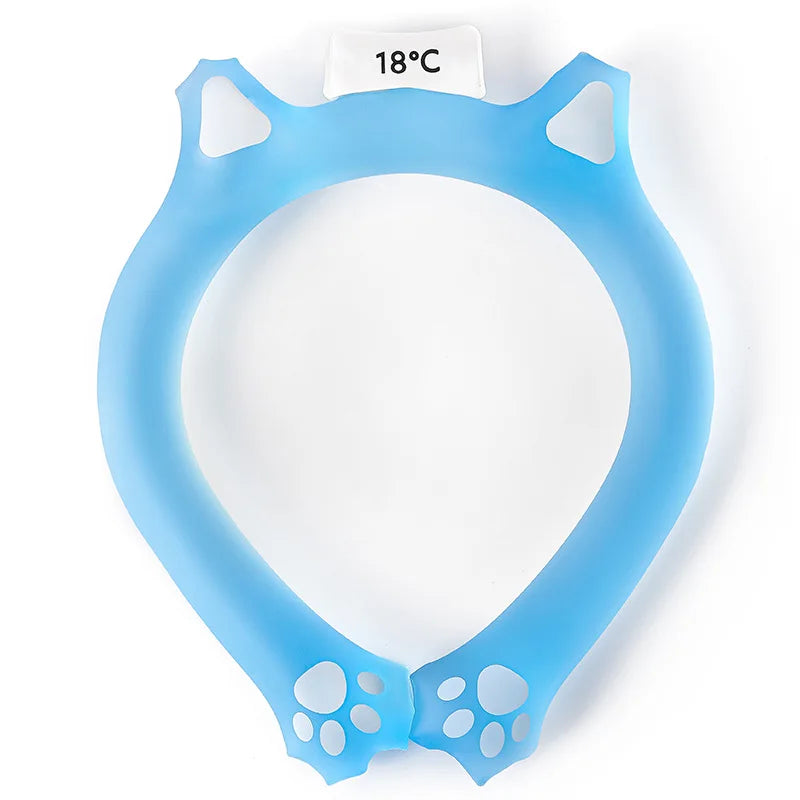 Sunstroke Prevention and Cooling Tool Outdoor Sports Cooling Ring Summer Comfort PCM Cold Collar Beach Travel Essentials Zpaxo 18 degrees blue