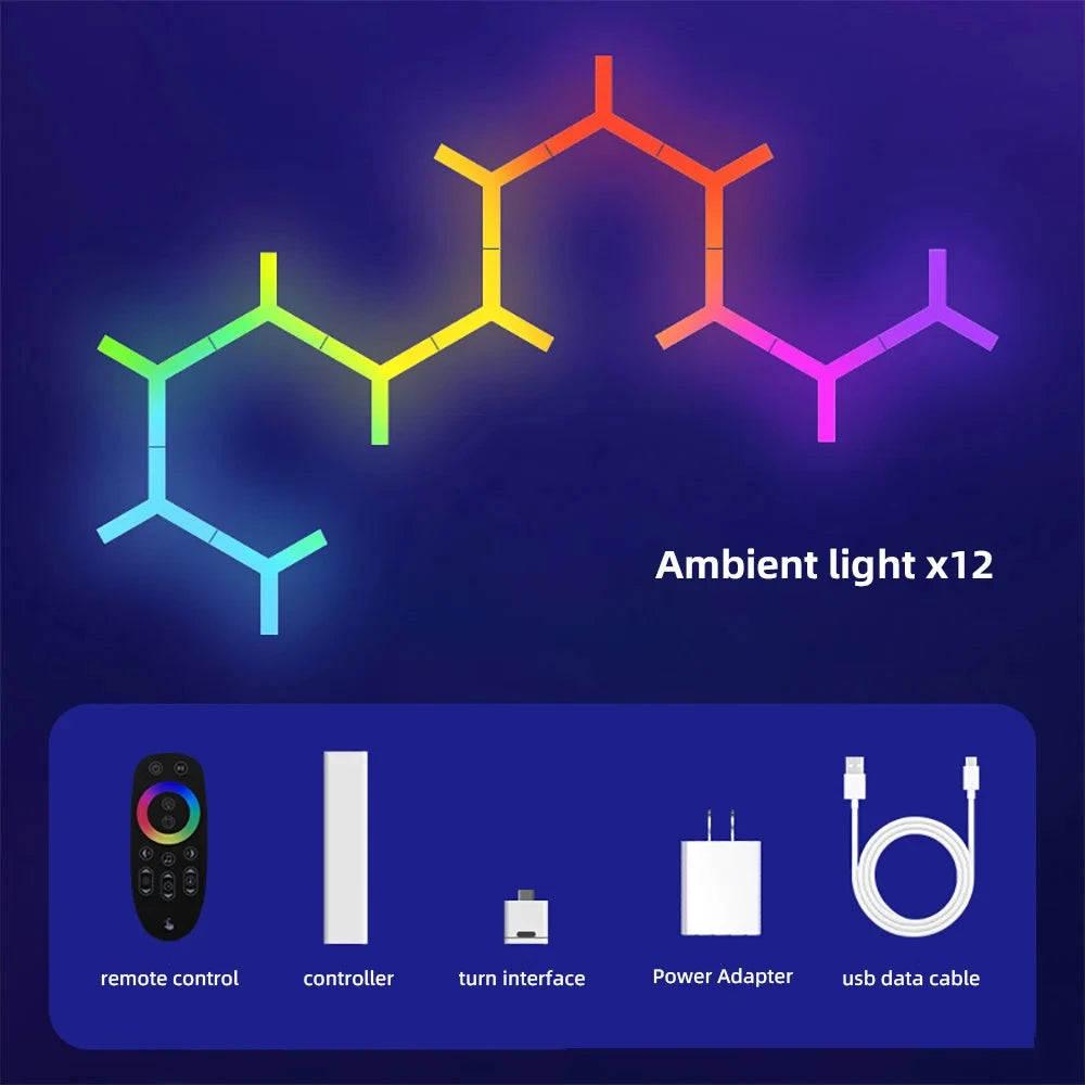 WIFI APP Smart Lamp Tuya Music Rhythm Control Splicing Ambient Zpaxo