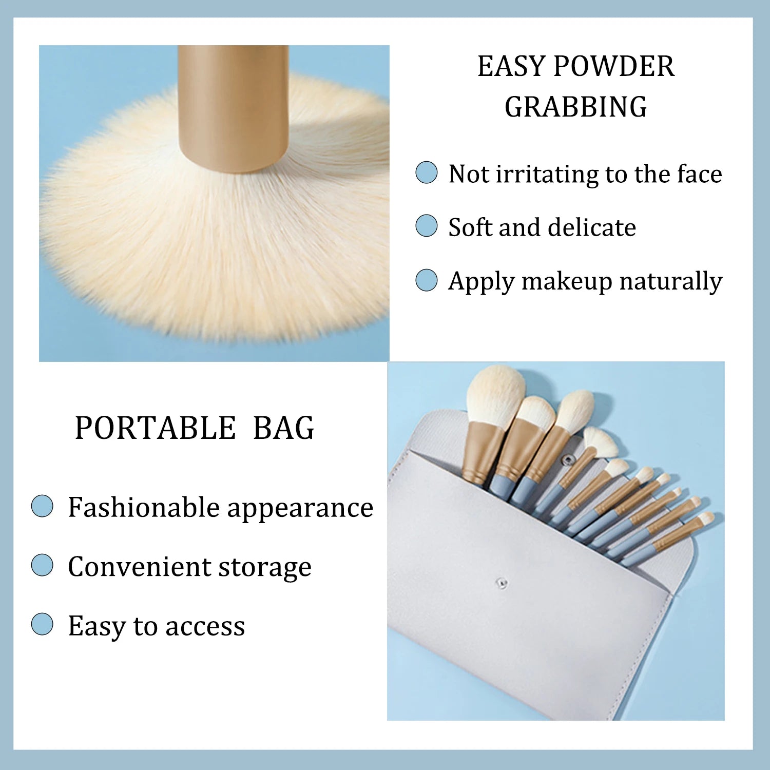 10-piece Makeup Brush Eyeshadow Foundation Soft Loose Powder Beginner Zpaxo