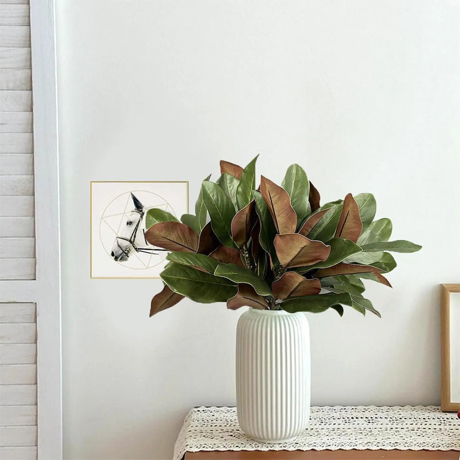 Faux Branches Realistic Magnolia Leaves Artificial Greenery Stems