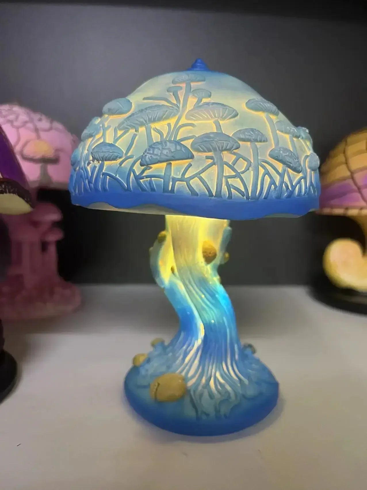 Colorful LED Mushroom Desk Lamp – Nightlight & Home Decor LED Night Light Zpaxo C