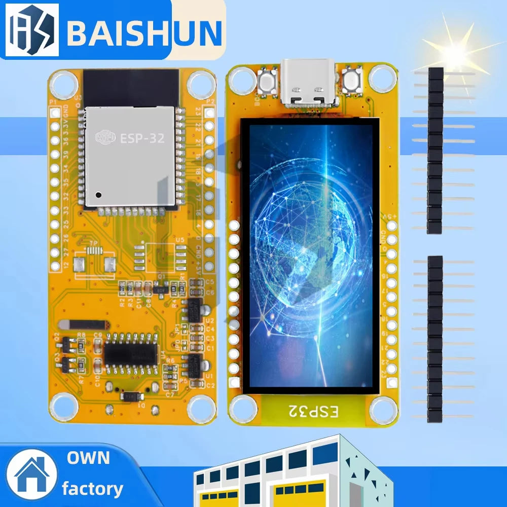 ESP32 with 1.9 inch LVGL development board WiFi+Bluetooth 170 * 320 display screen TFT module for arduino Zpaxo Default Title