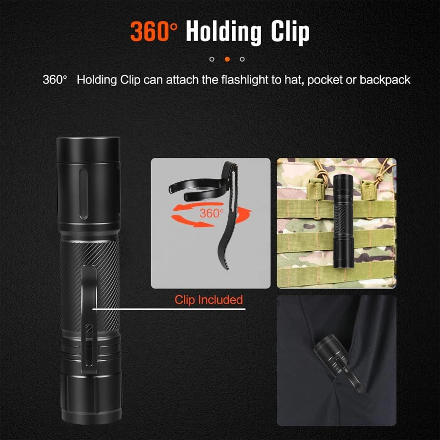 KDULIT 1200-Lumen Tactical LED Flashlight | IP66 EDC Torch