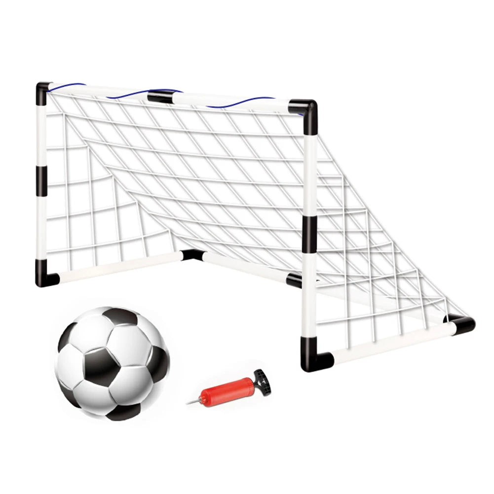 Mini Football Goal Pump Ball Sports Toy Indoor Outdoor Kids Soccer Zpaxo Door ball set