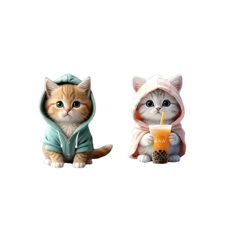 Car Outlet Vent Perfume Clips Cat Acrylic 2D Air Freshener Diffuser
