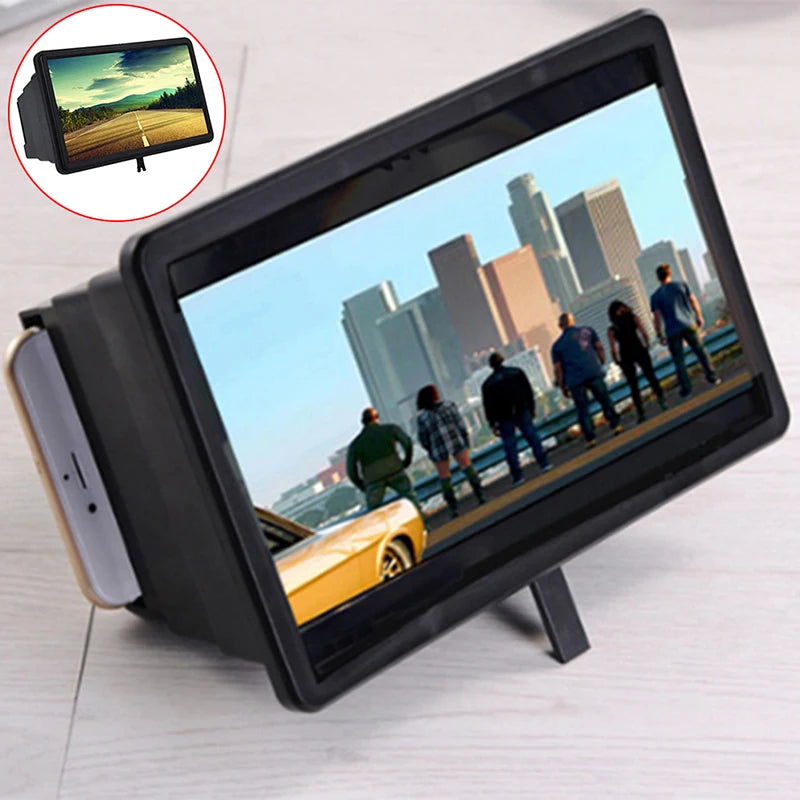 HD Phone Screen Magnifier – Blue Light Blocking Desktop Stand