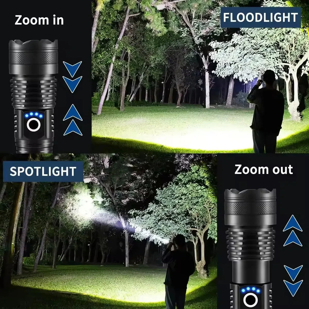 ESMARTER X71 USB Rechargeable LED Flashlight | Zoomable Torch