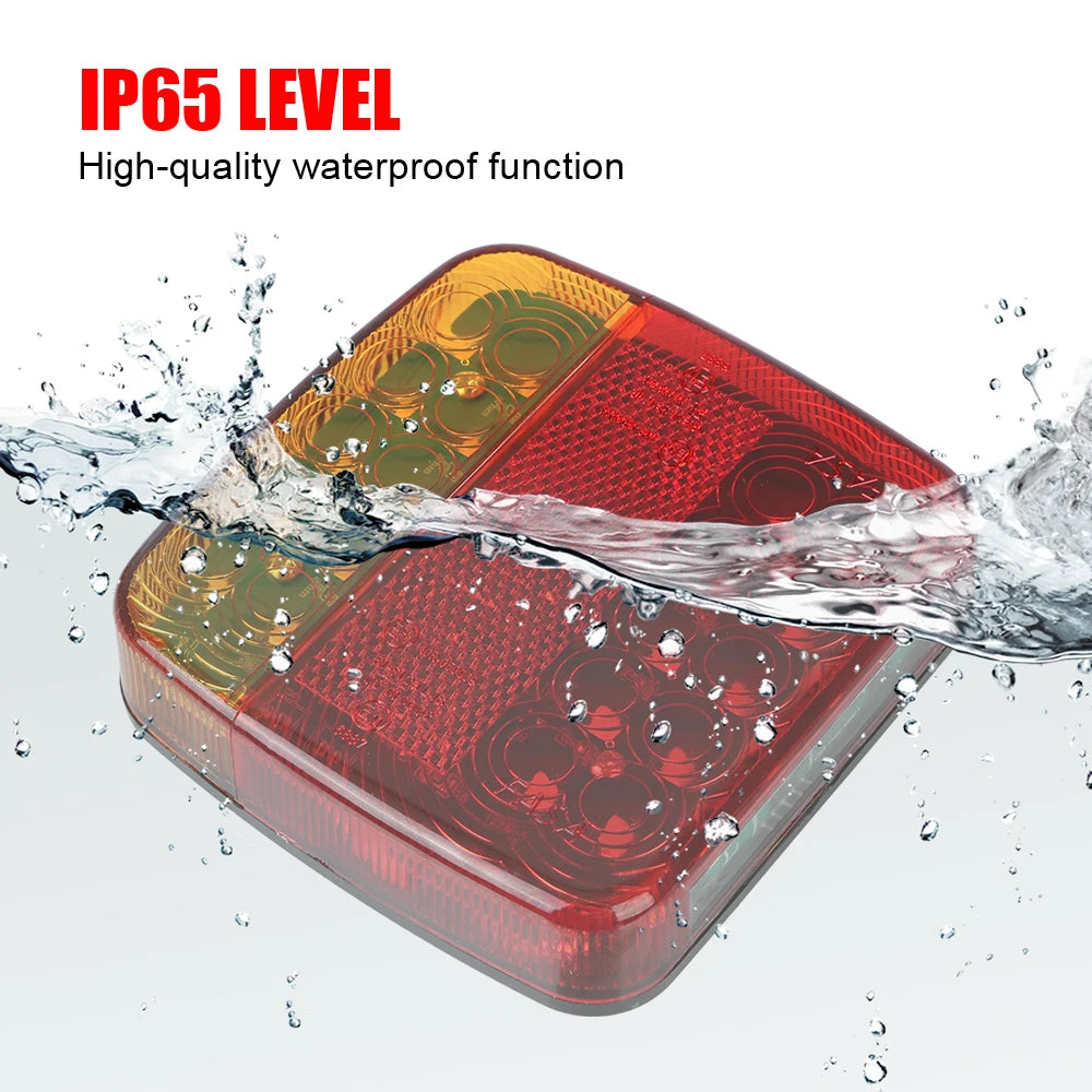 Trailer Rear Taillight Signal Warning Brake Lamp Magnetic Wireless