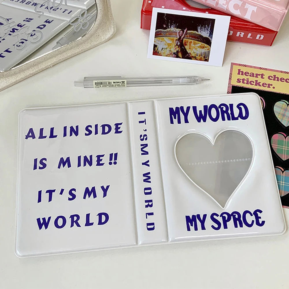 36/64Pockets Photocard Binder Photo Album Kpop Photocard Storage Collect Holder Heart Hollow Book Zpaxo