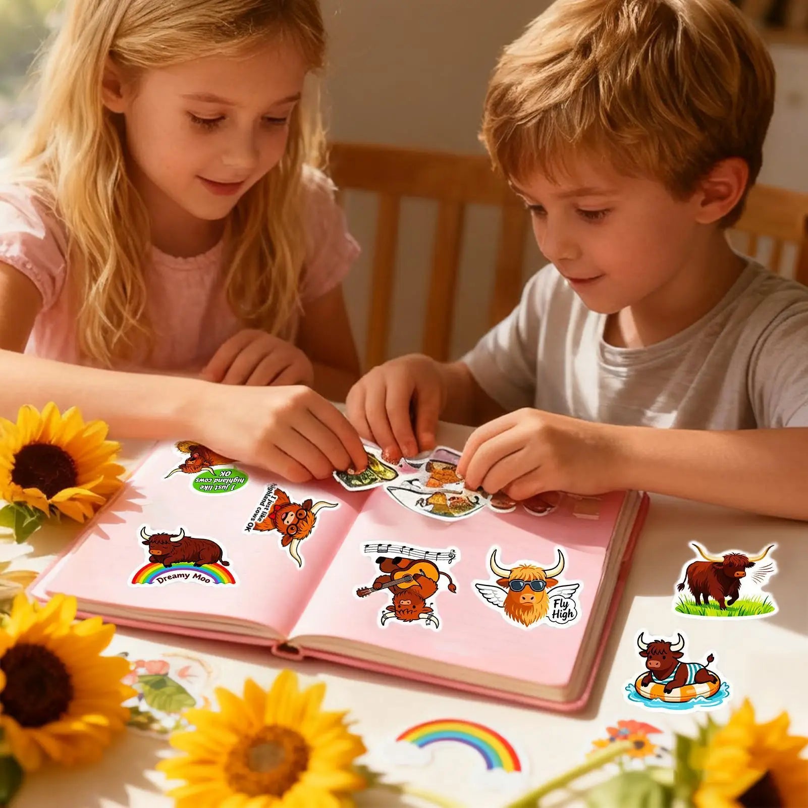 Cow Stickers 56-Pieces Waterproof Cute Decoration Decals Cute Stickers For Kids Party Adults Scrapbooking Christmas Thanksgiving Zpaxo
