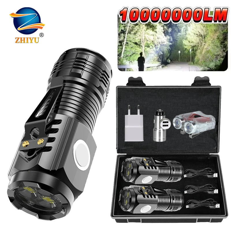 Mini LED Flashlight Type-C Rechargeable – 5 Modes & Pen Clip