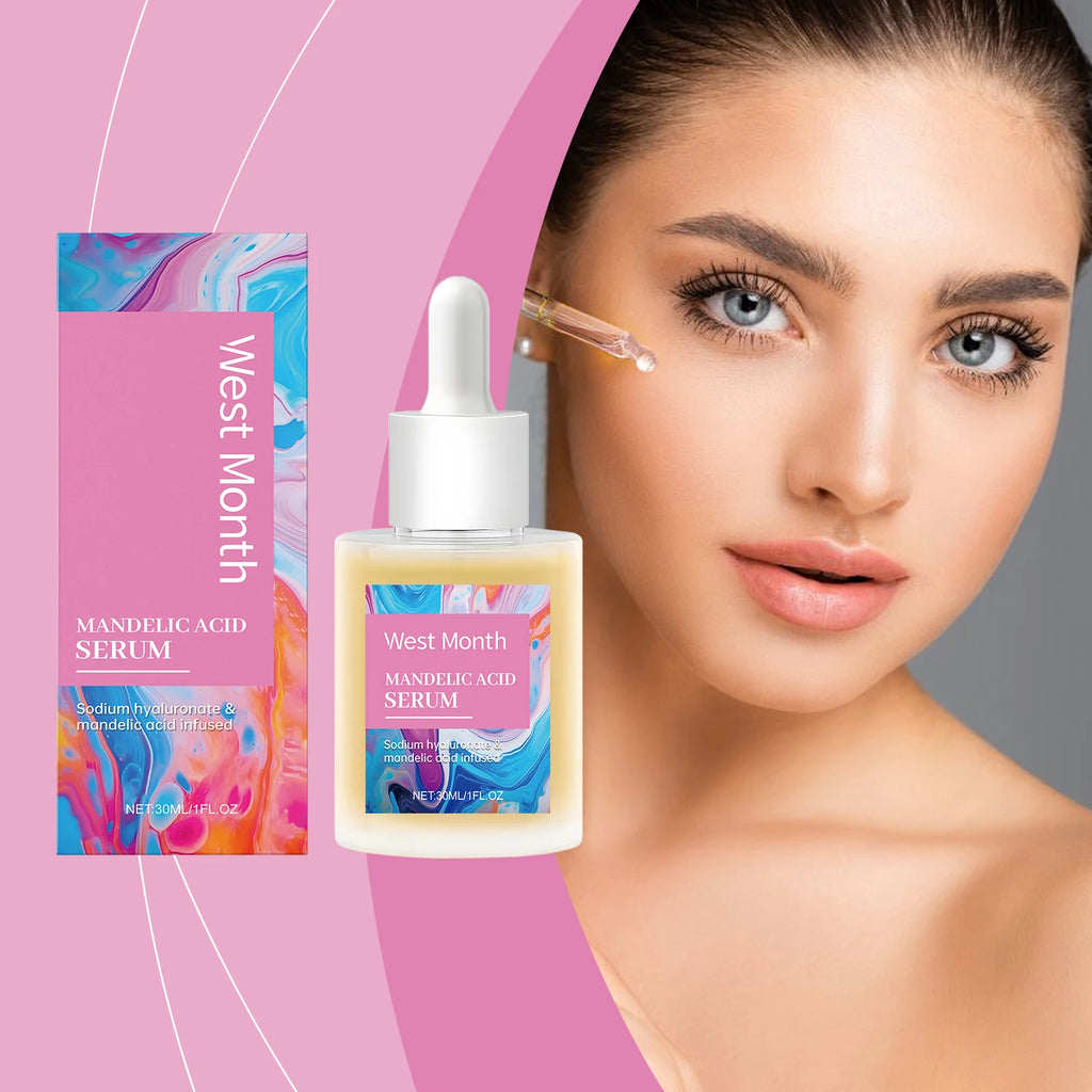 West Month Mandelic Acid Essence Facial Mild Moisturizing Moisturizing Essence Mild Exfoliation, Promote Cell Renewal 1 OZ Zpaxo