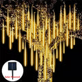 Solar LED String Lights Meteor Shower Fairy Garland Outdoor Garden Zpaxo Solar - Warm white 30cm - 8 tubes