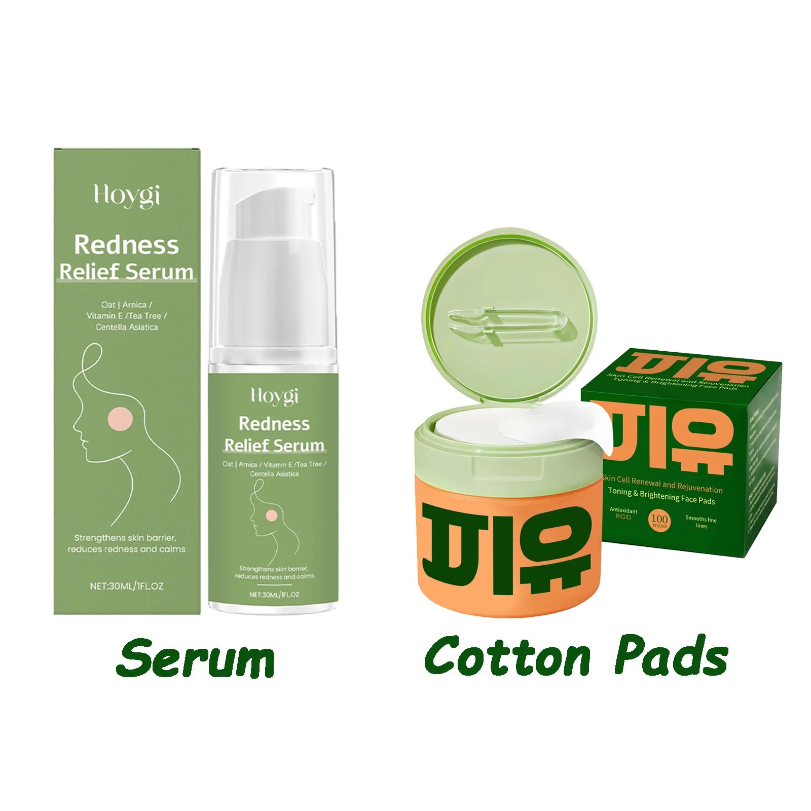 Centella Asiatica Nicotinamide Facial Pads – Brighten & Hydrate Facial Cotton Pads Zpaxo 1 Set