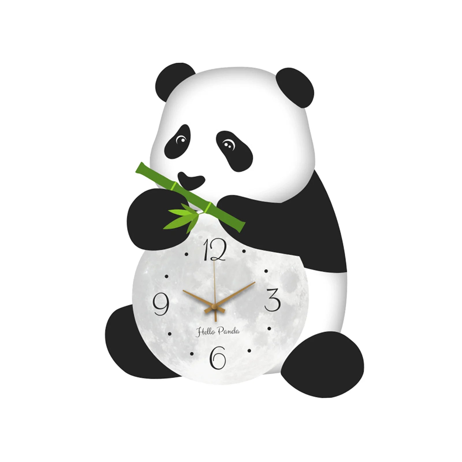 Panda Wall Clock Silent Cute Wall Hanging Decor for Kids Room Kitchen Office Decorative Clock Silent Bedroom Living Room Zpaxo