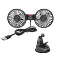 5/12/24V Auto Cooling Fan Single Head Solar Auto Ventilation Fan Strong Wind Electric Car Circulator Mini Car Fan Cooler for Veh Zpaxo 5V USB -C
