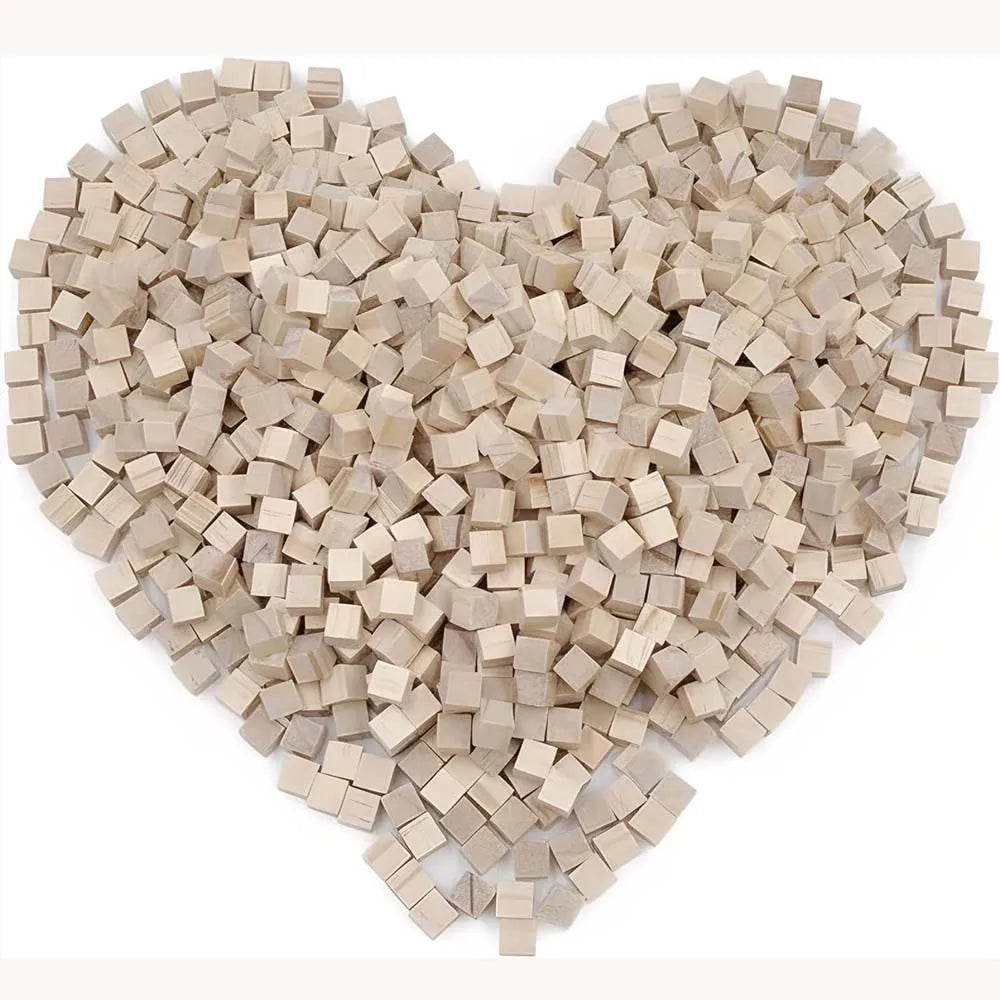 50/100pcs 1cm Wooden Blocks for Crafts, Unfinished Wood Cubes,Small Wood Square Blocks, Wooden Cubes for Arts and Crafts Zpaxo