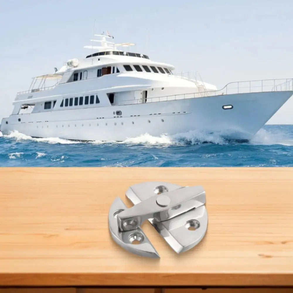 316 Stainless Steel Marine Cabinet Lock 180 Degree Rotation Round Shape Boat Hardware Accessories Durable Hardware Zpaxo