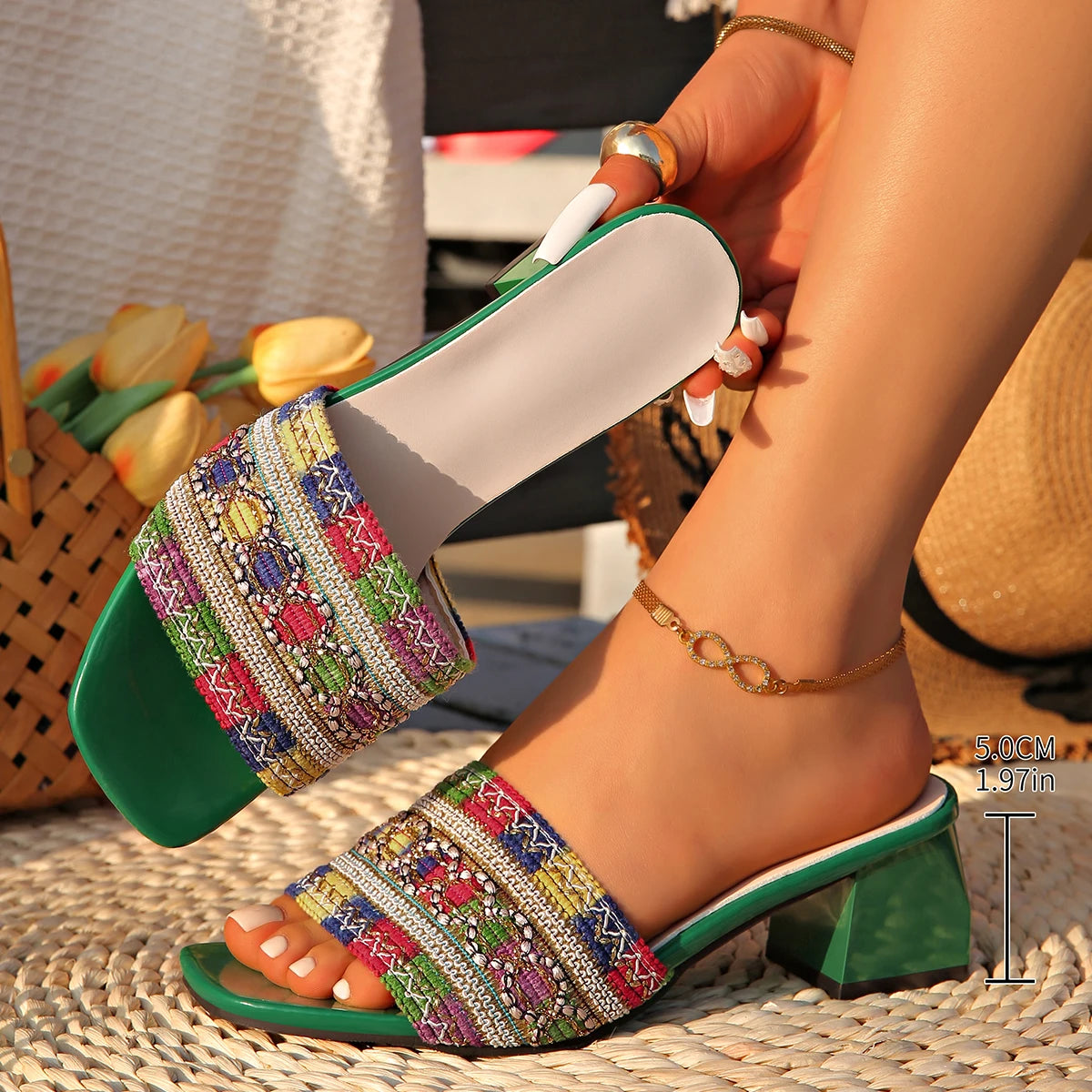 Women Sandals Luxury Summer High Heels Sandals Brand Designer Colorful Party Shoes Woman Plus Size Sexy Shoes Zapatos De Mujer Zpaxo