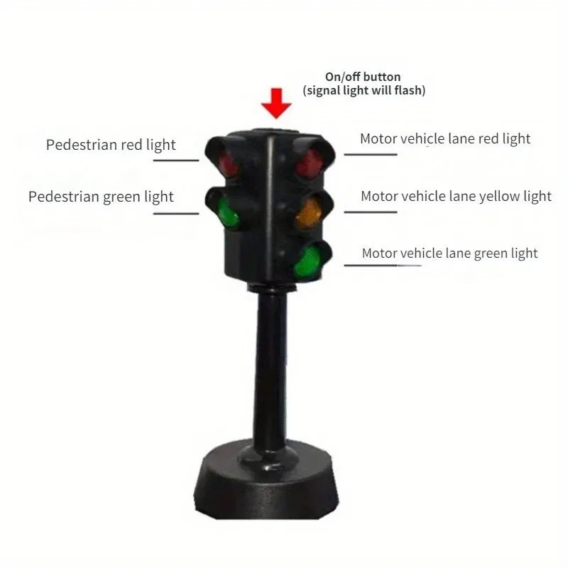Mini Traffic Signs Road Light Block Children Safety Education Kids'