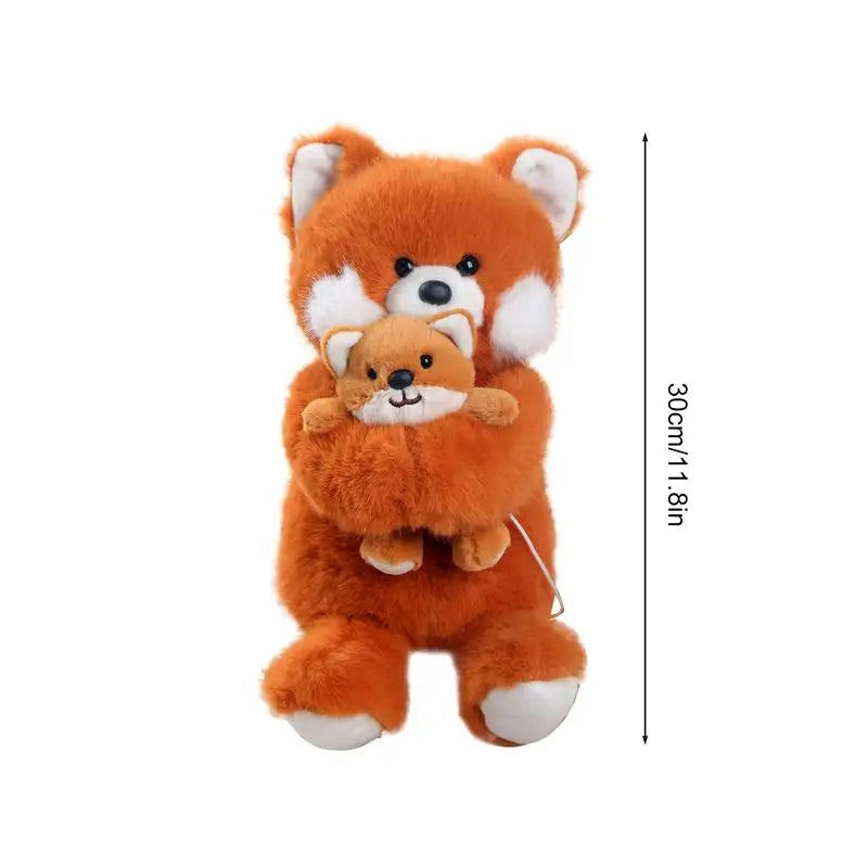 Stuffed Fox Snug Mommy & Babies Family Animal Huggable Soft Cute Plush Simulation Adorable Toy For Wedding Christmas Mother's Da Zpaxo