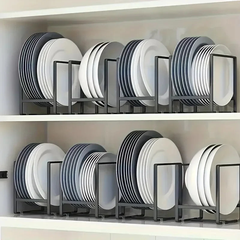 Layered Dish Rack – Countertop & Cabinet Plate Storage Organizer Dish Storage Rack Zpaxo
