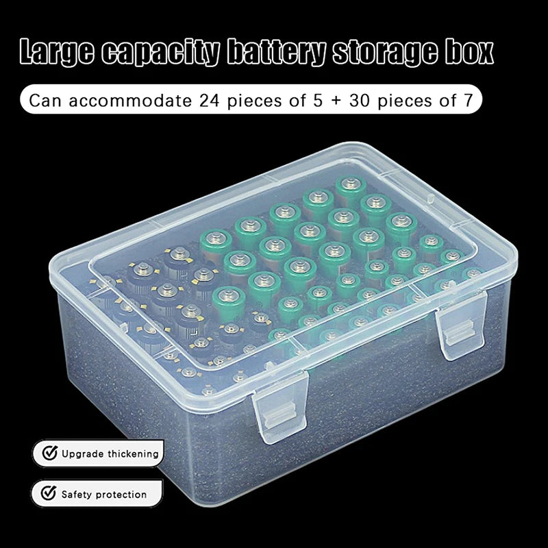 54 Slots AA AAA Battery Organizer Storage Case Batteries Waterproof