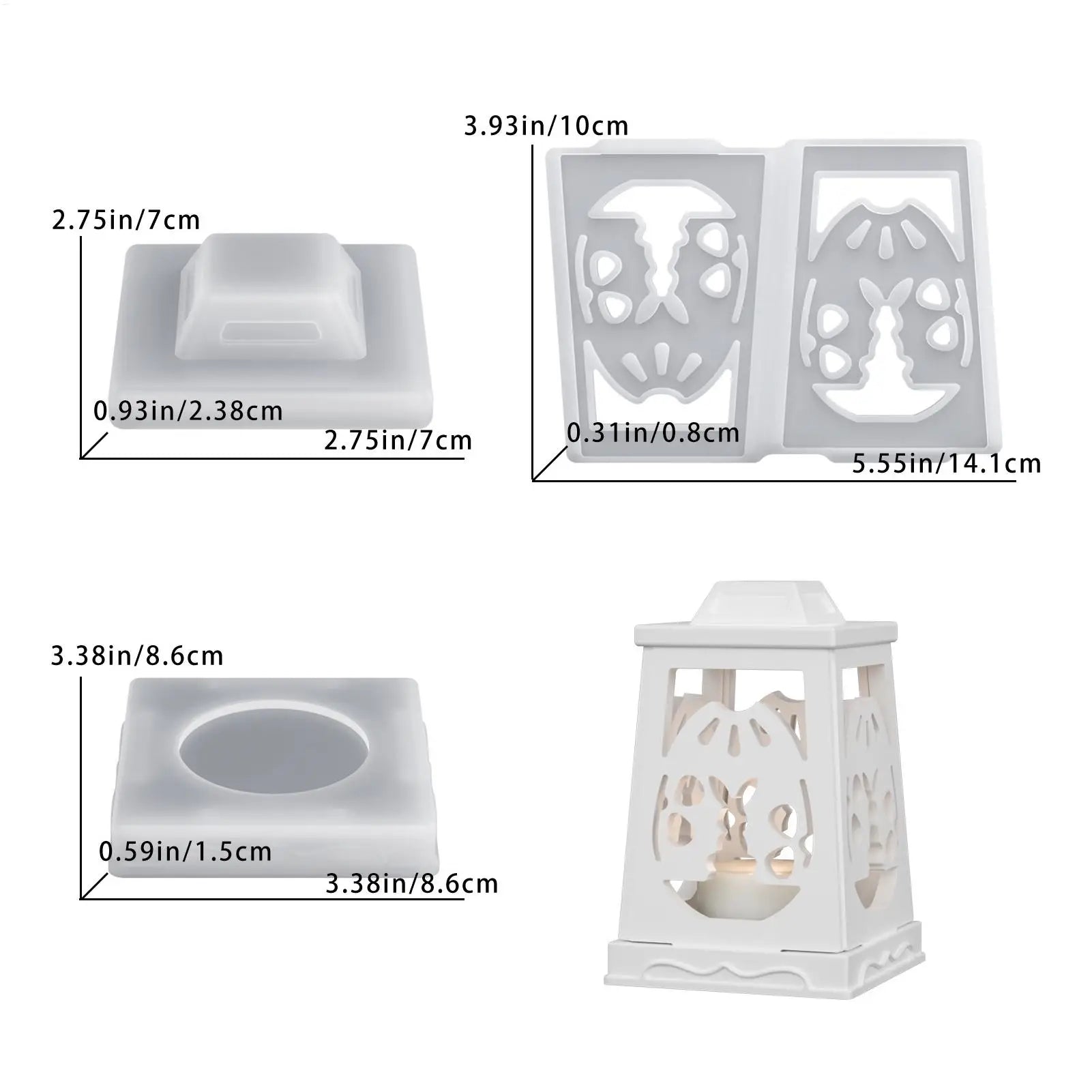 Easter Silicone Resin Molds Heat Resistant Reusable Casting Moulds Easter Tea Light Candle Holder Silicone Molds For Wax Plaster Zpaxo