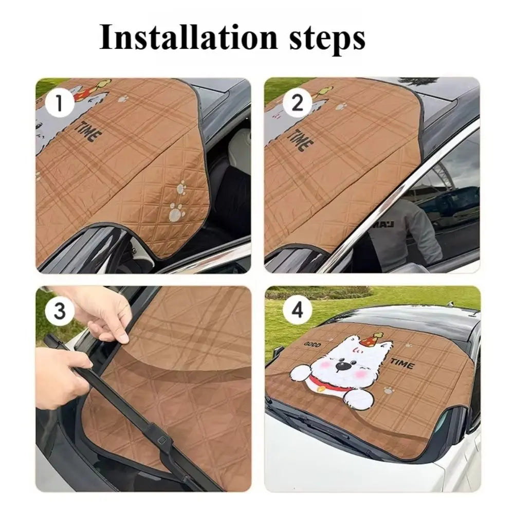 Windshield Car Snow Cover Sun-protective Universal Fit Sunshade UV Zpaxo