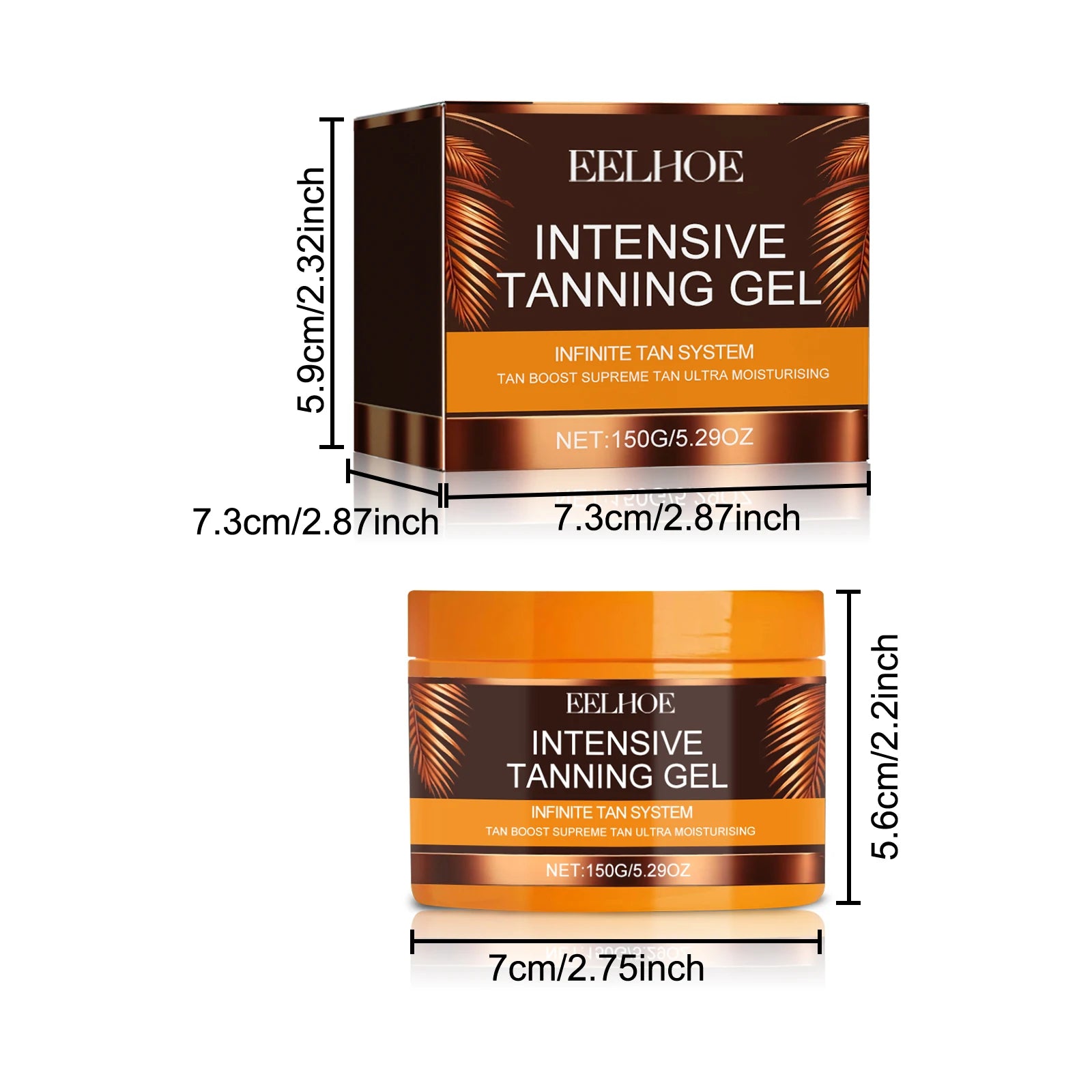Eelhoe Self Tanning Gel – Bronzer & Tanning Booster 150g Self Tanning Gel Zpaxo
