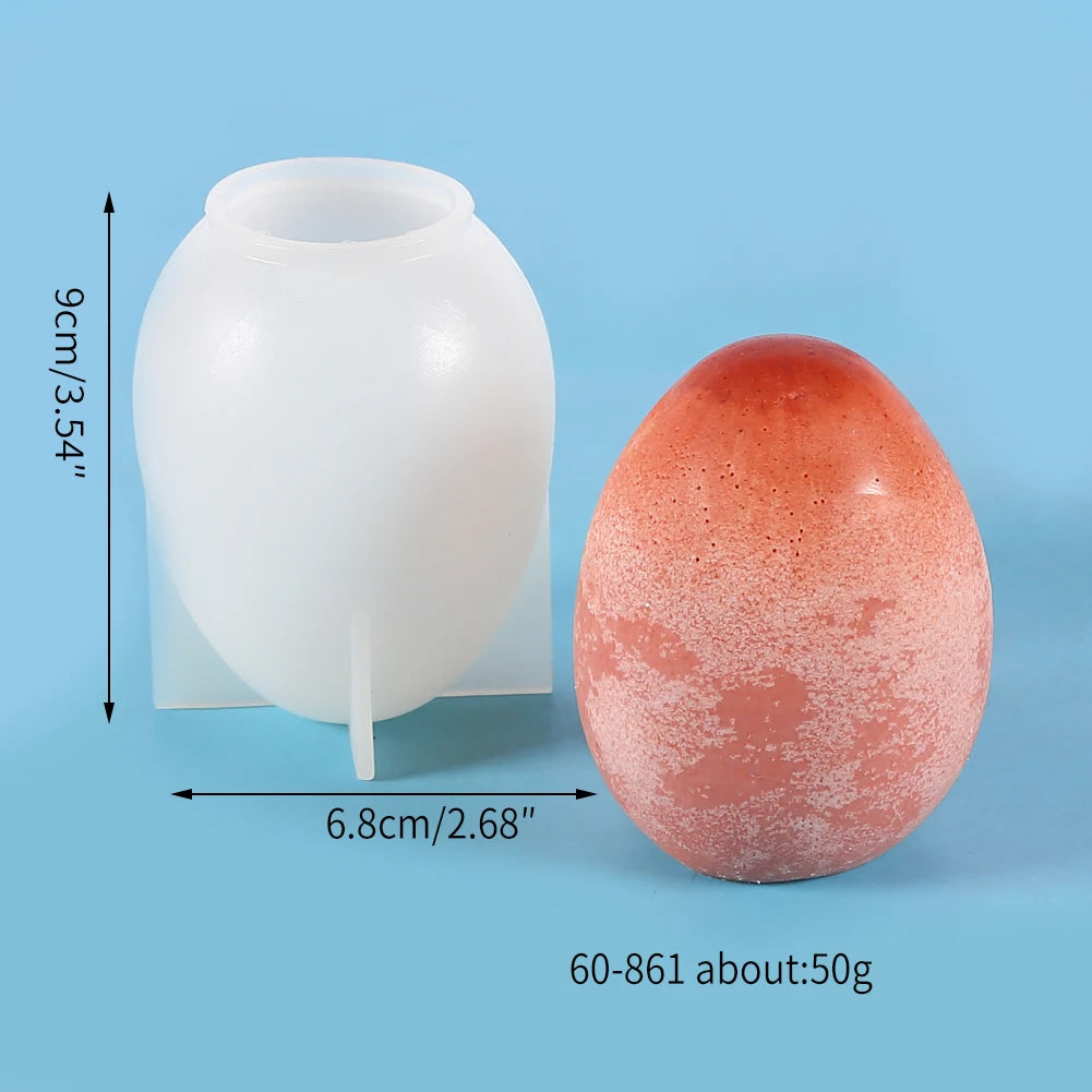 3D Dragon Egg Silicone Resin Mold DIY Dragon Animal Candle Craft Ornaments Casting Resin Epoxy Mould Home Decor Zpaxo Egg Mold