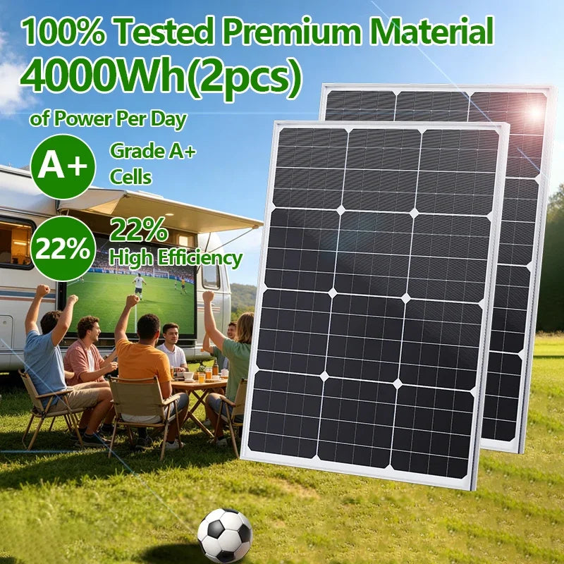 4000W 18V Solar Panel Efficiency Monocrystalline Tempered Glass Zpaxo