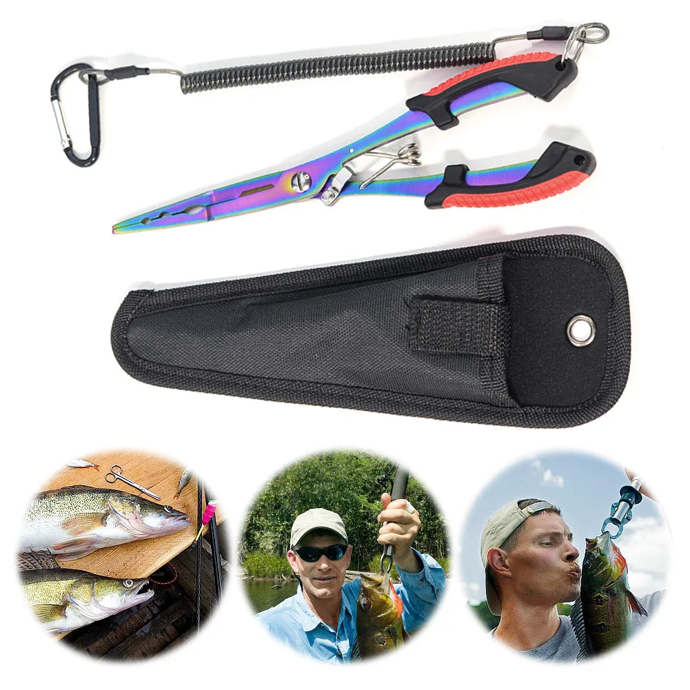 Multifunctional Fishing Line Cutter Scissors Long Nose Fish Tongs