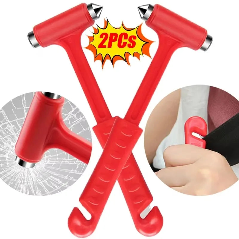 2-in-1 Car Emergency Escape Hammer & Seat Belt Cutter