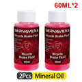 Hydraulic Bike Brake Bleed Kit + 60ml DOT 5.1 & Mineral Brake Oil Fluid, Disc Brake Maintenance Syringe Funnel Tool Set Zpaxo 2 Red brake fluid