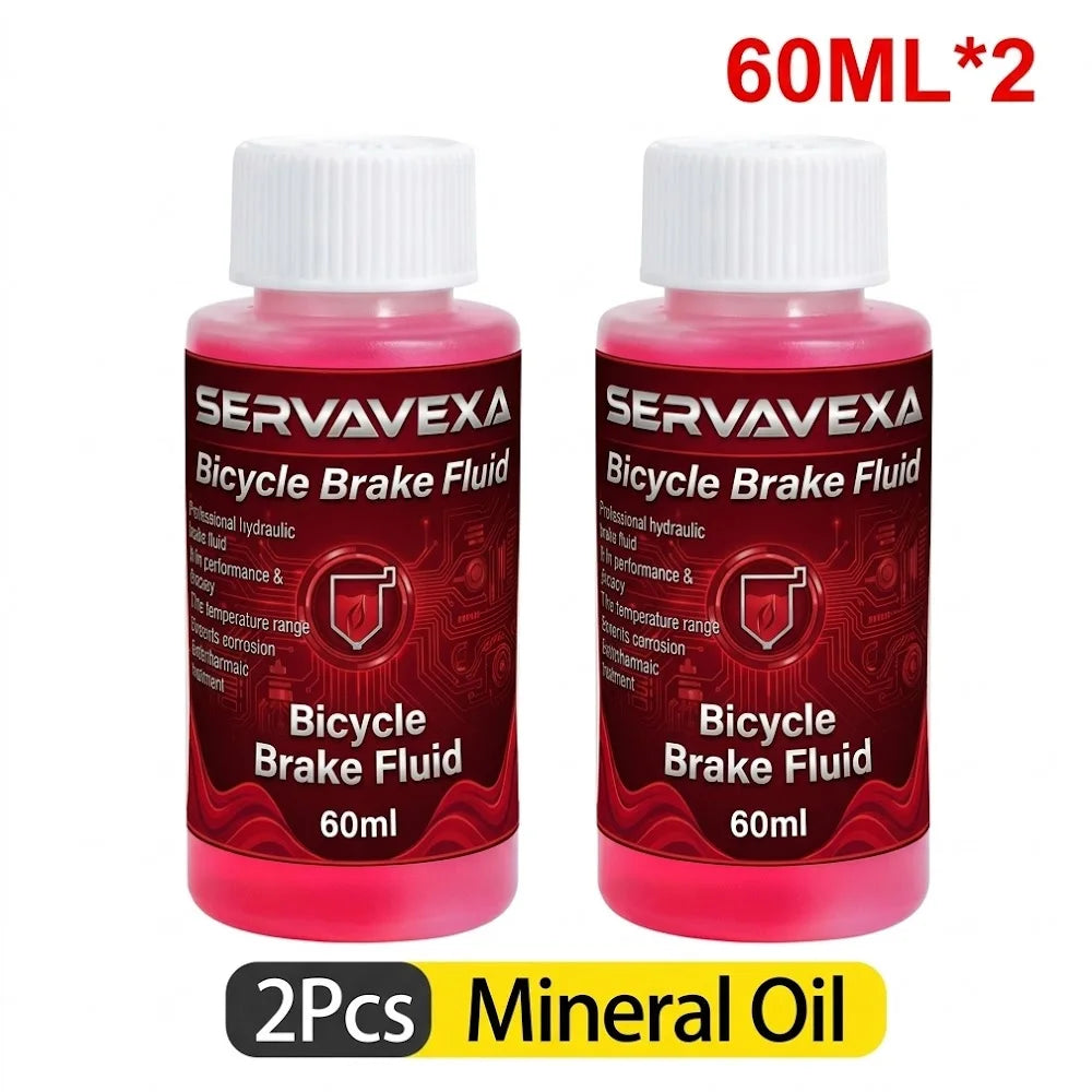 Hydraulic Bike Brake Bleed Kit + 60ml DOT 5.1 & Mineral Brake Oil Fluid, Disc Brake Maintenance Syringe Funnel Tool Set Zpaxo 2 Red brake fluid