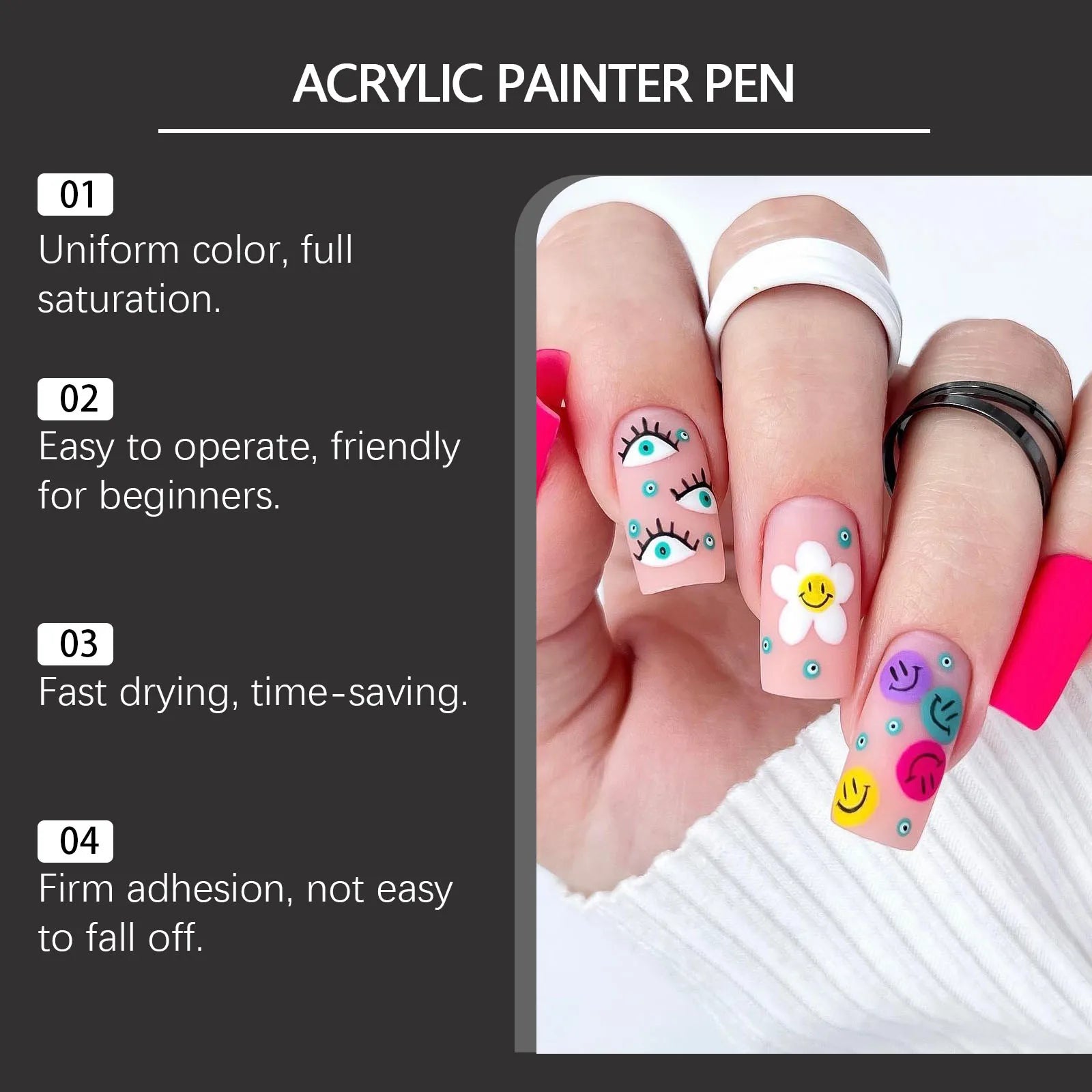 DIY Nail Art Decorations Kit Draw Delicate Art Designs Add Shiny Lasting Color Full Set Nail Art Tool Home DIY Manicure Design Zpaxo