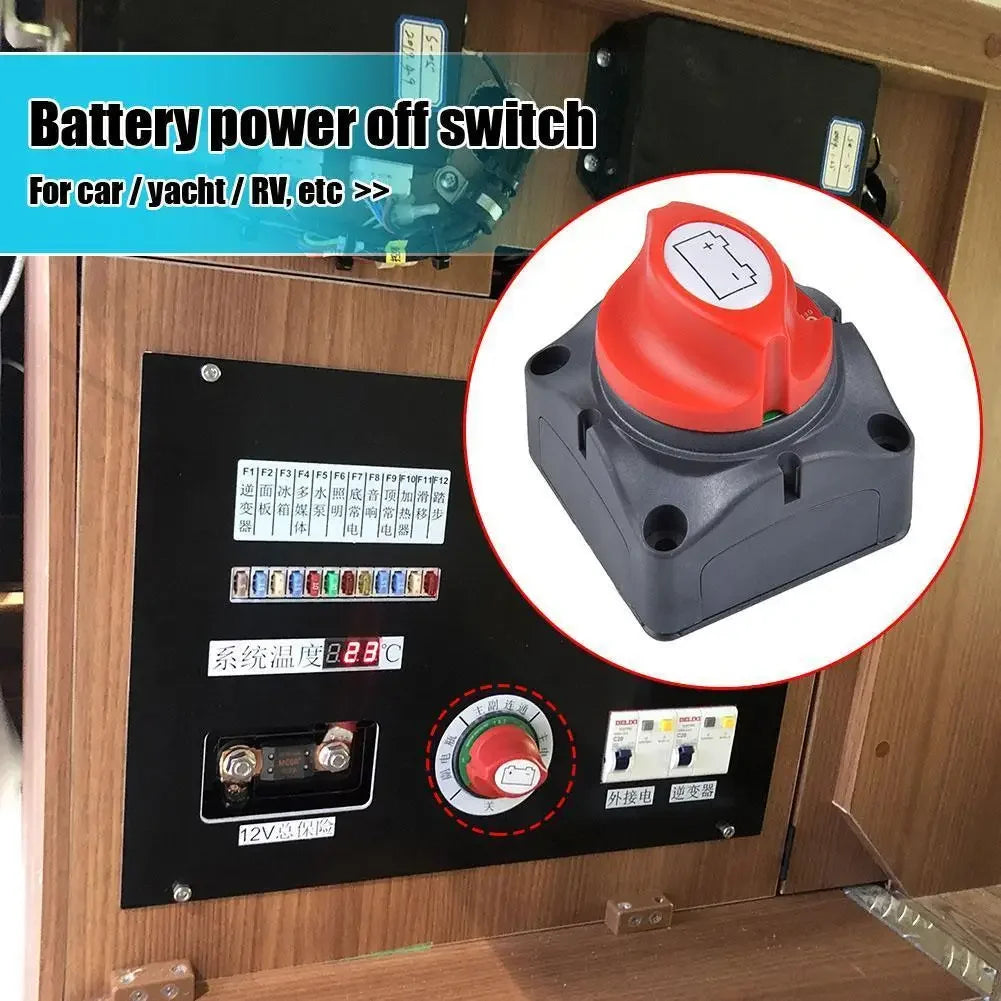 300A Waterproof Battery Disconnect Switch 2 Position Rotary Selector Off Switch Durable for RV Car Boat Marine and Vehicle Use Zpaxo