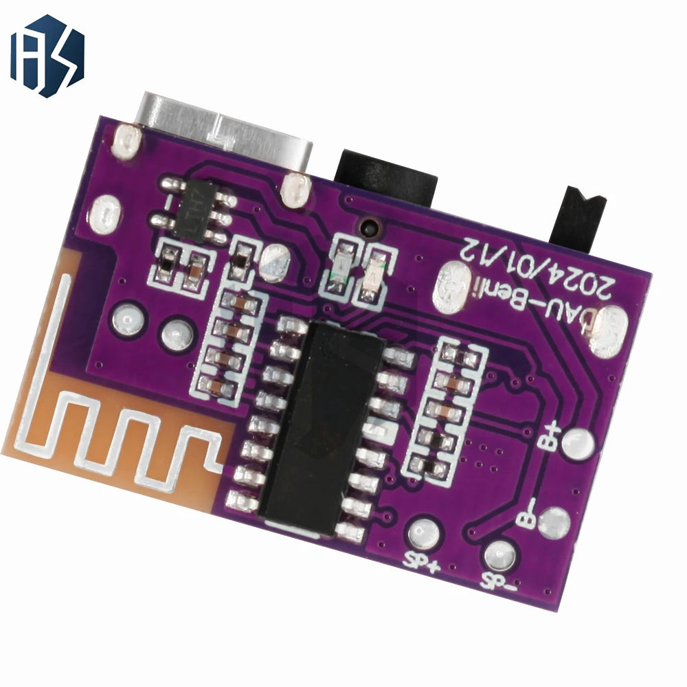 DC 3.5V-5V 5W Bluetooth 5.4 Mono Amplifier Decoder Board MP3 Player TWS 3.5mm AUX Module Receiver DIY Handmade Speaker Zpaxo