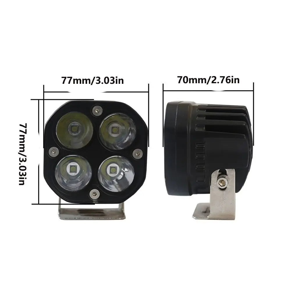 White Yellow Light Motorcycle Work 12V 24V 40W Driving Moto Zpaxo
