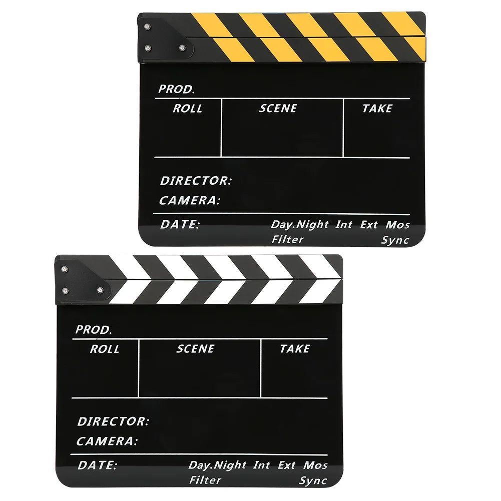 Acrylic 30x25cm Clapperboard Director Movie Clappers Film Television
