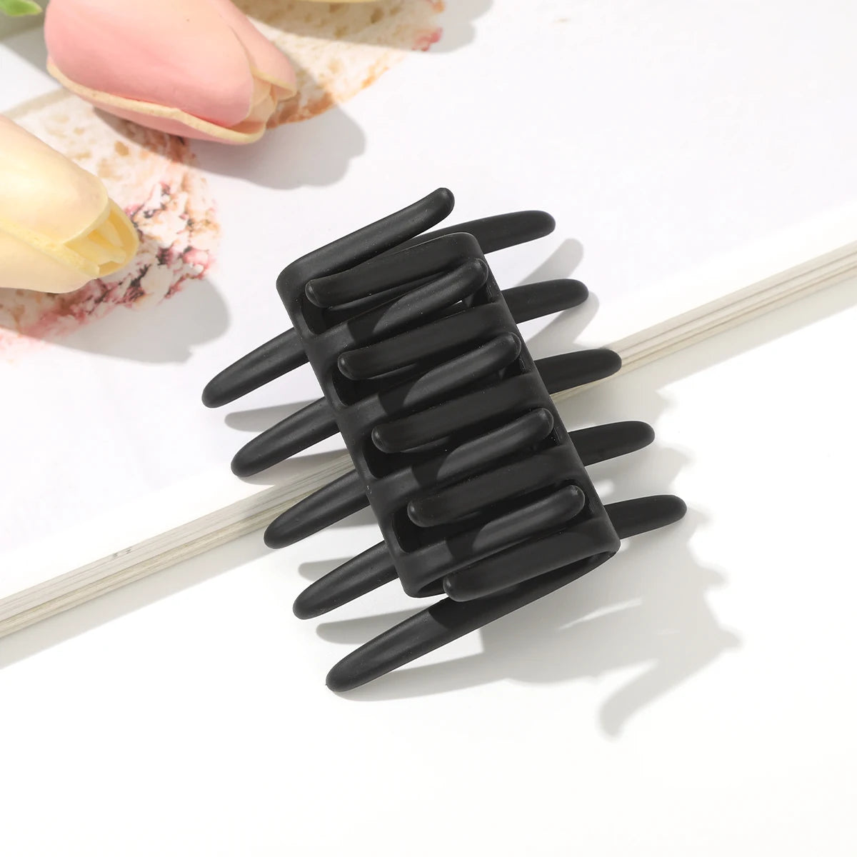 Double Sided Hair Clip Hair Comb For Women Frosted Toothed Non-slip Comb Black Ponytail Hairpin Hair Accessorie Zpaxo BLACK