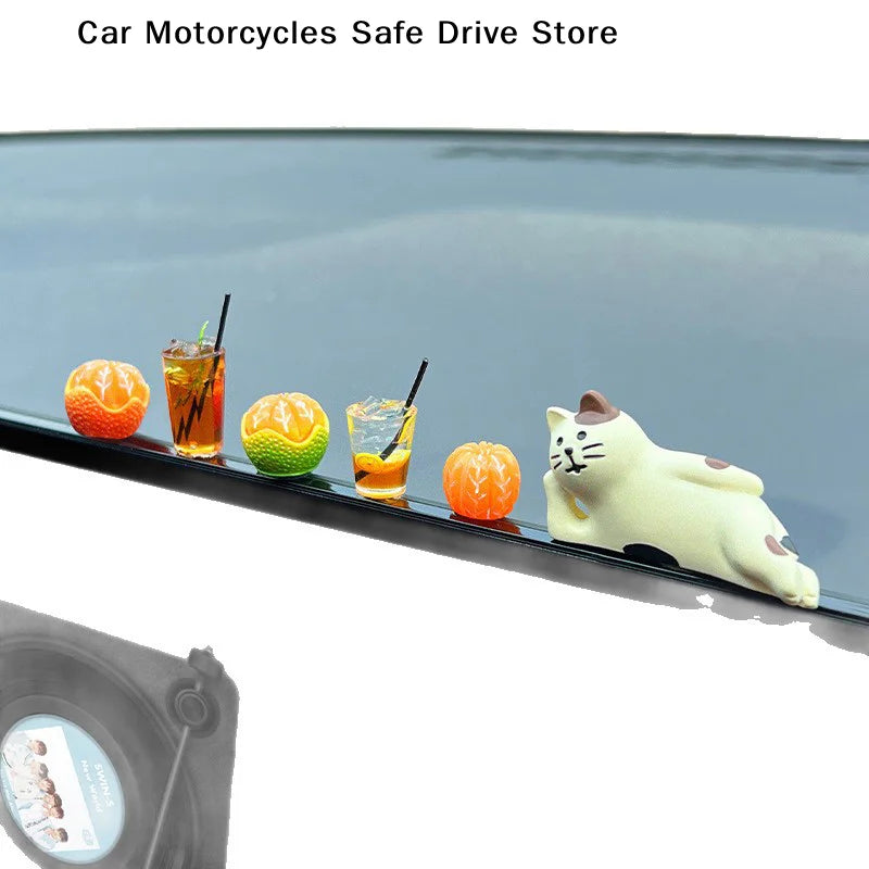 CM1 Mini Lemon Tea Coffee Action Figure Auto Dashboard Ornaments Cute