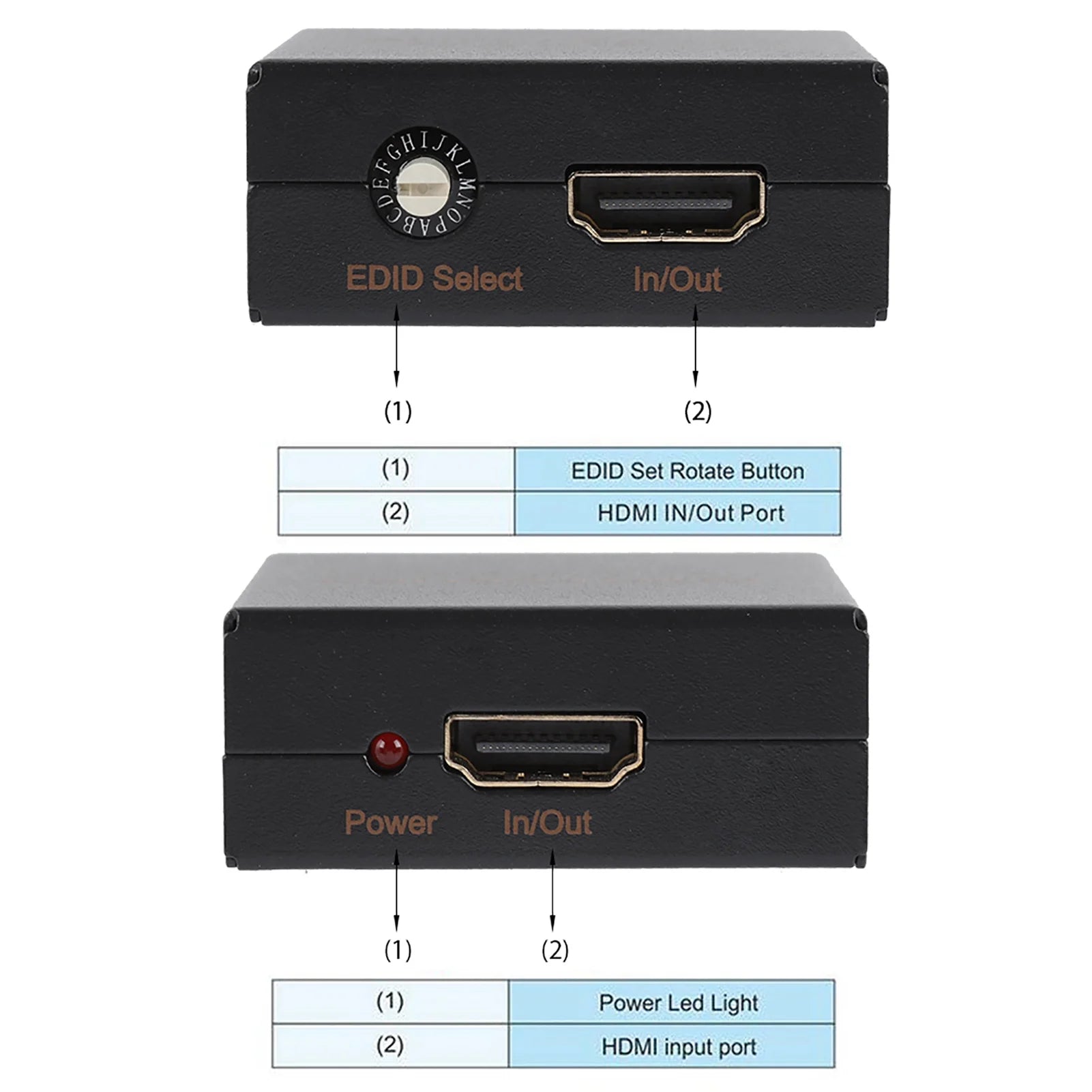 HDMI EDID Feeader Manager Emulator Support 4K CEC Black