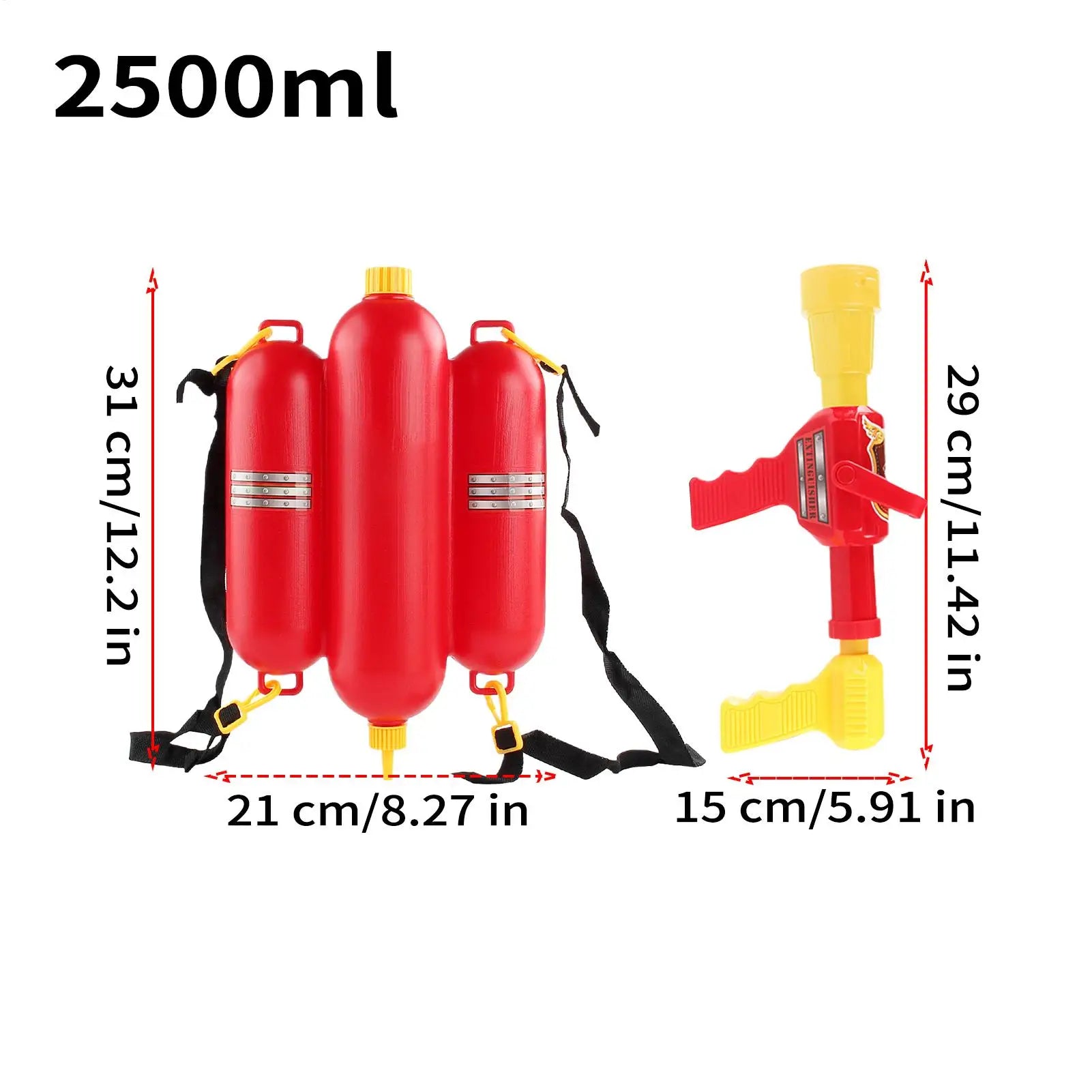 Water Soaker Firefighter Backpack Design Role Play Activity Kids Zpaxo
