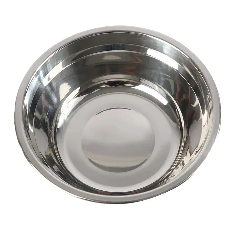 Stainless Steel Mixing Bowl – Baking, Kneading & Washing Stainless Steel Mixing Bowl Zpaxo Silver 28cm